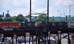 CSX 587, 3239, 8350 M404 over the highline